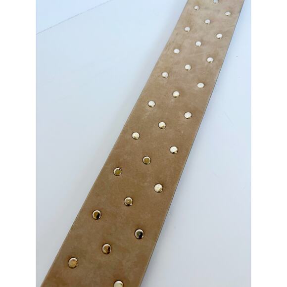 Streets Ahead Studded Leather Roger Belt Black Silver Small main image 4